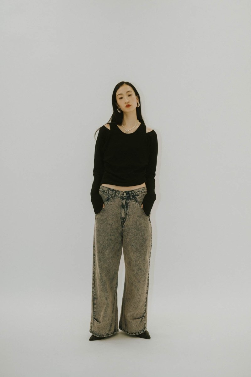 low rise denim pants(unisex)/4color - KNUTH MARF