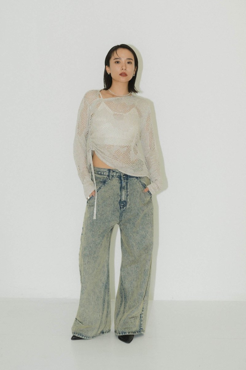 low rise denim pants(unisex)/4color - KNUTH MARF