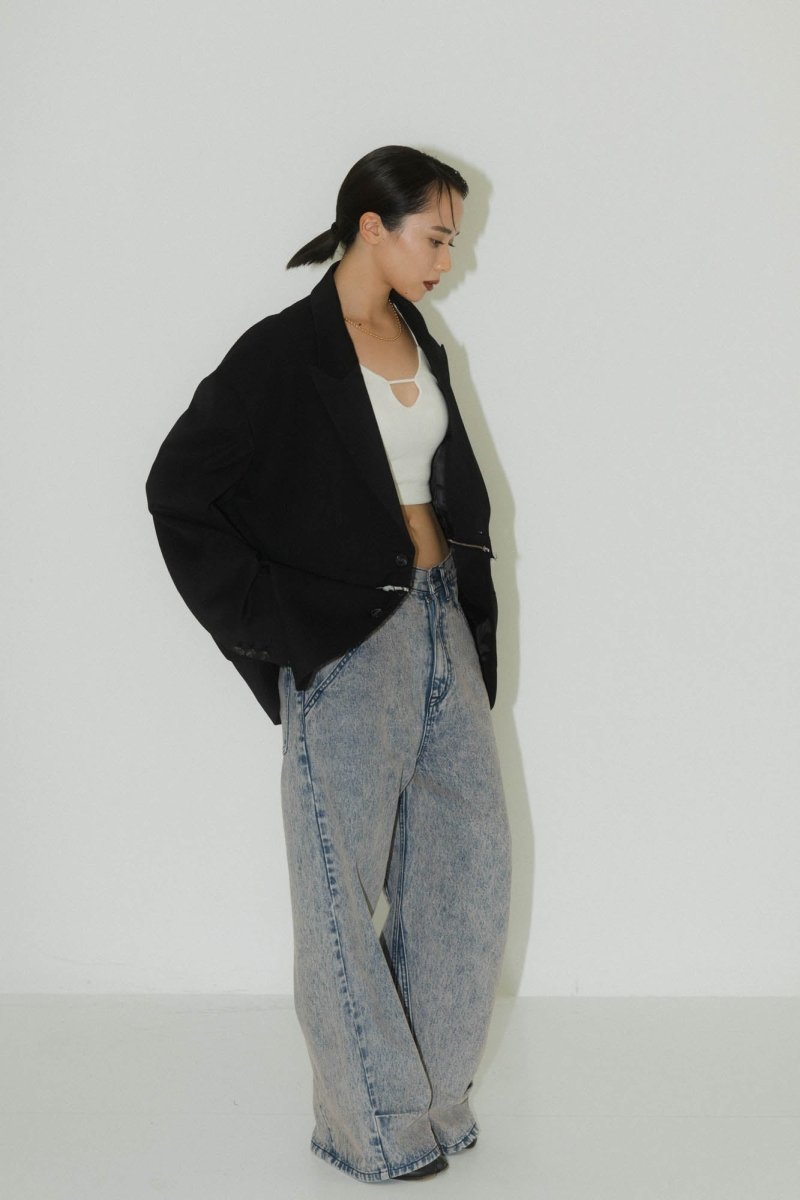 low rise denim pants(unisex)/4color - KNUTH MARF