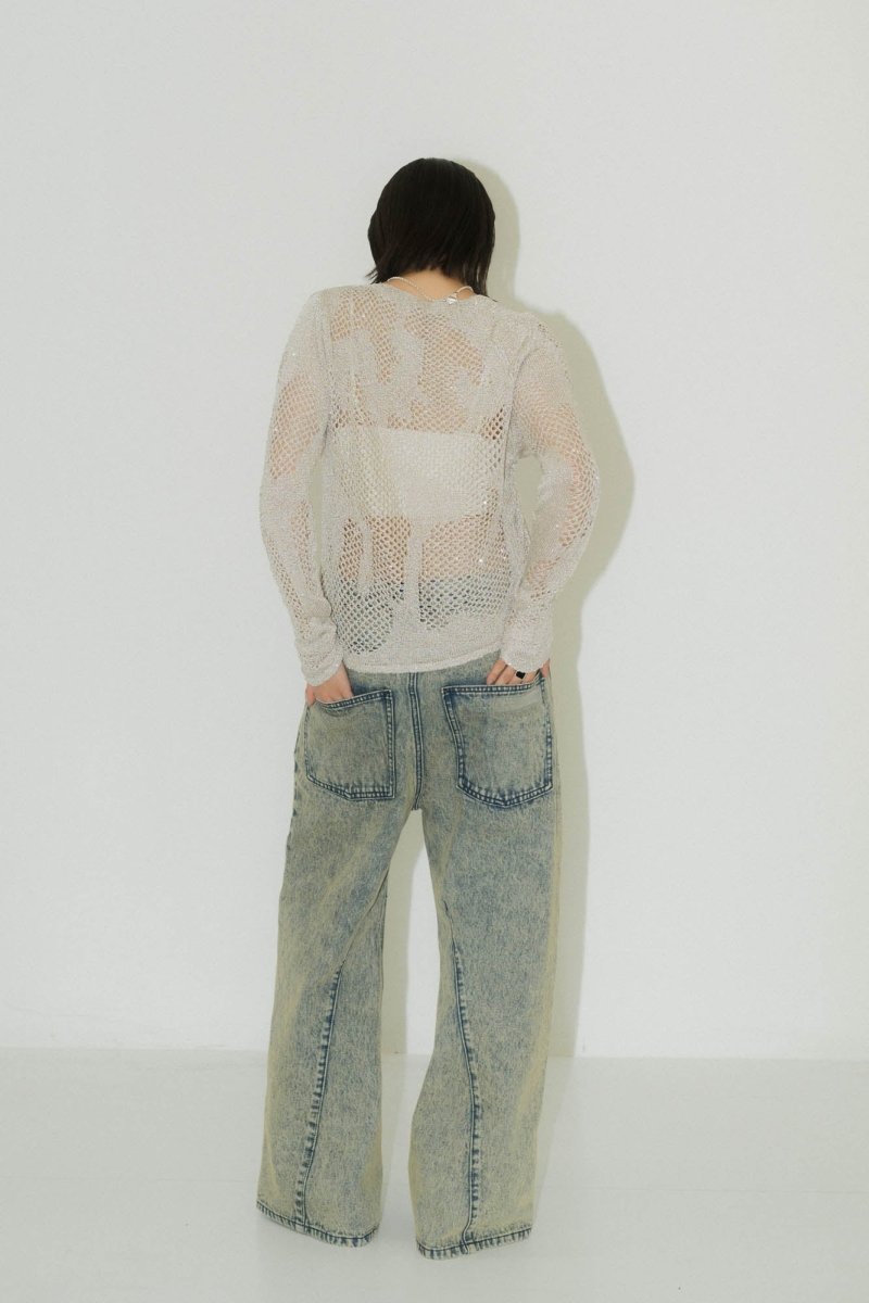 low rise denim pants(unisex)/4color - KNUTH MARF