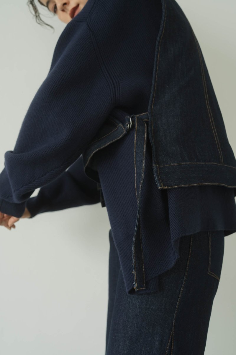 manyway denim jacket cardigan/indigonavy - KNUTH MARF