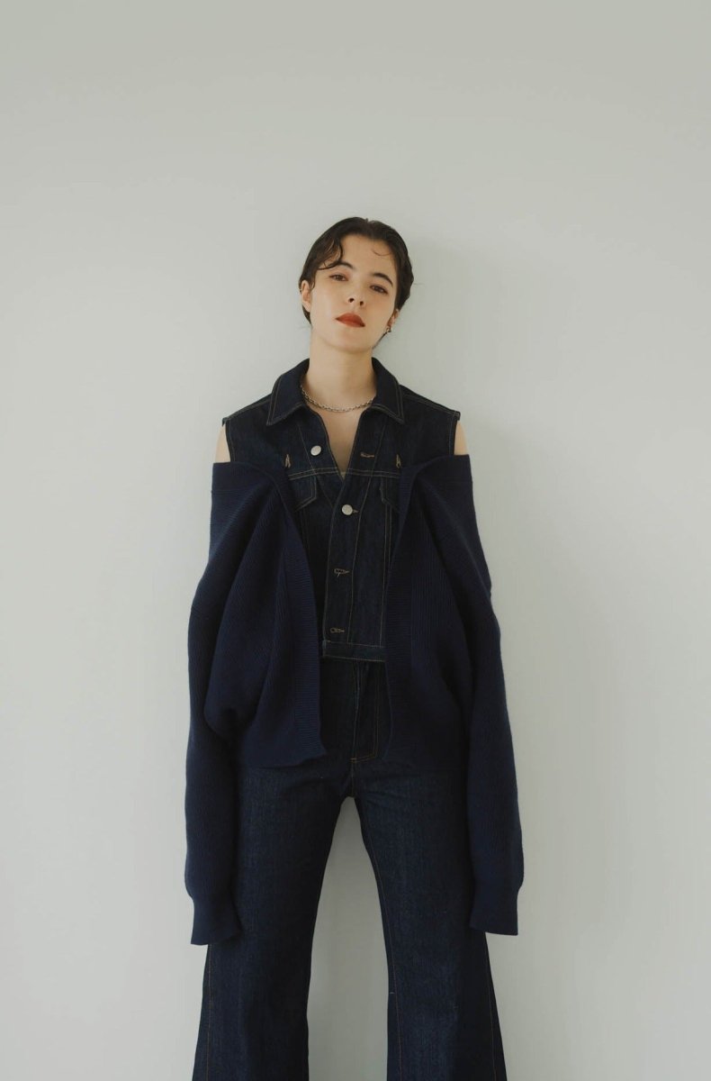 manyway denim jacket cardigan/indigonavy | KNUTH MARF