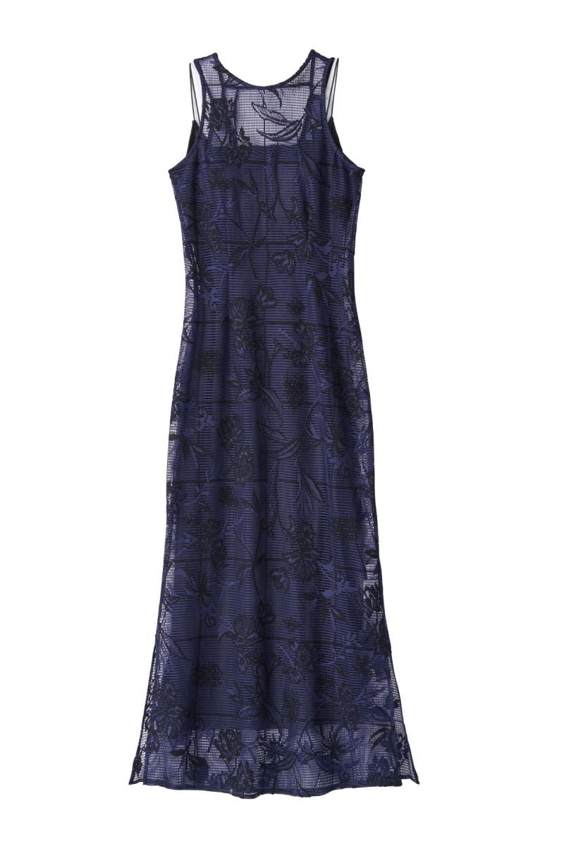 mesh jacquard one piece/navy - KNUTH MARF