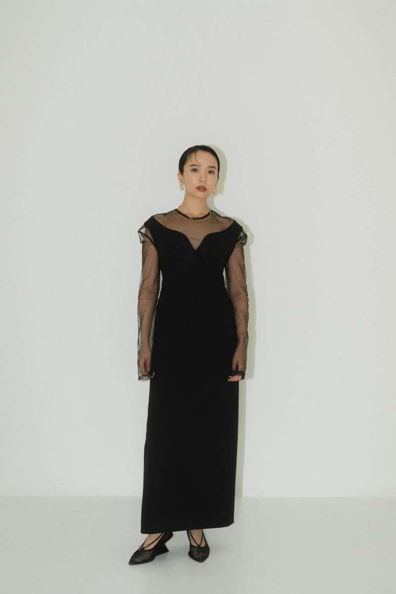 off shoulder design one piece/black - KNUTH MARF