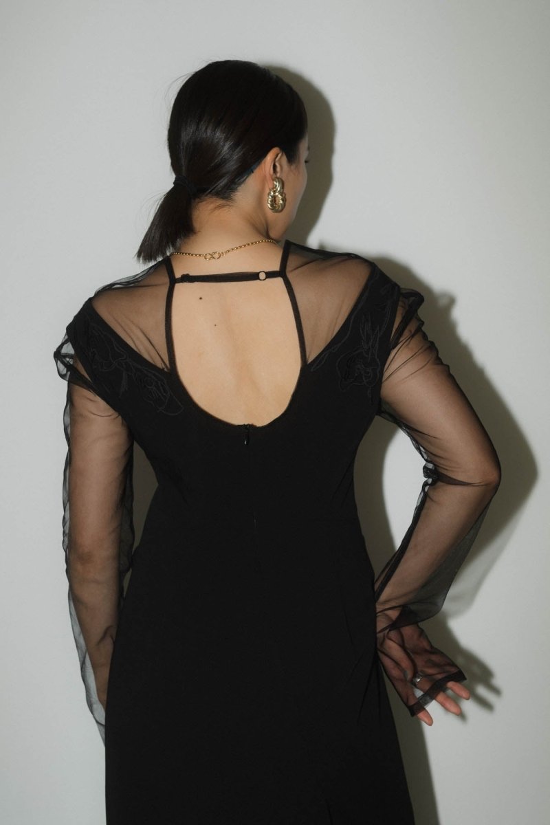 off shoulder design one piece/black - KNUTH MARF