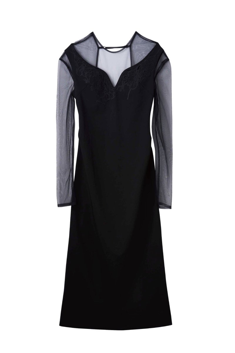 off shoulder design one piece/black - KNUTH MARF