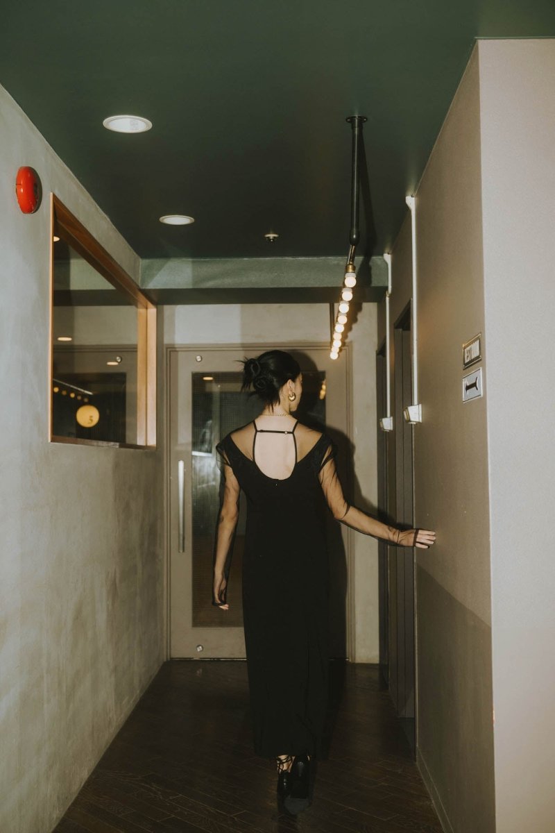 off shoulder design one piece/black - KNUTH MARF
