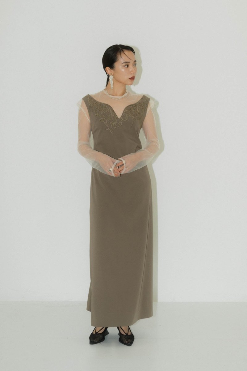 off shoulder design one piece/khaki - KNUTH MARF