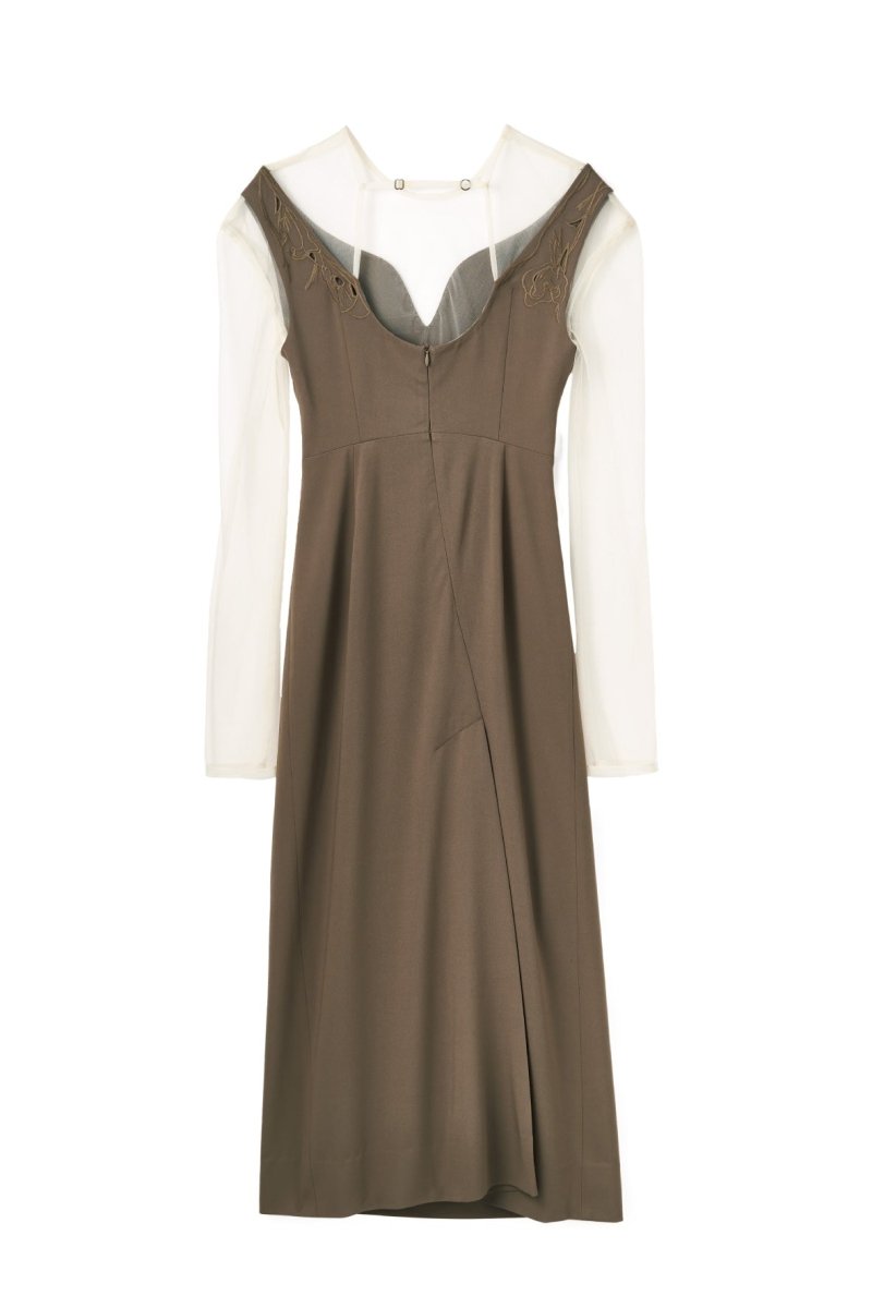 off shoulder design one piece/khaki - KNUTH MARF
