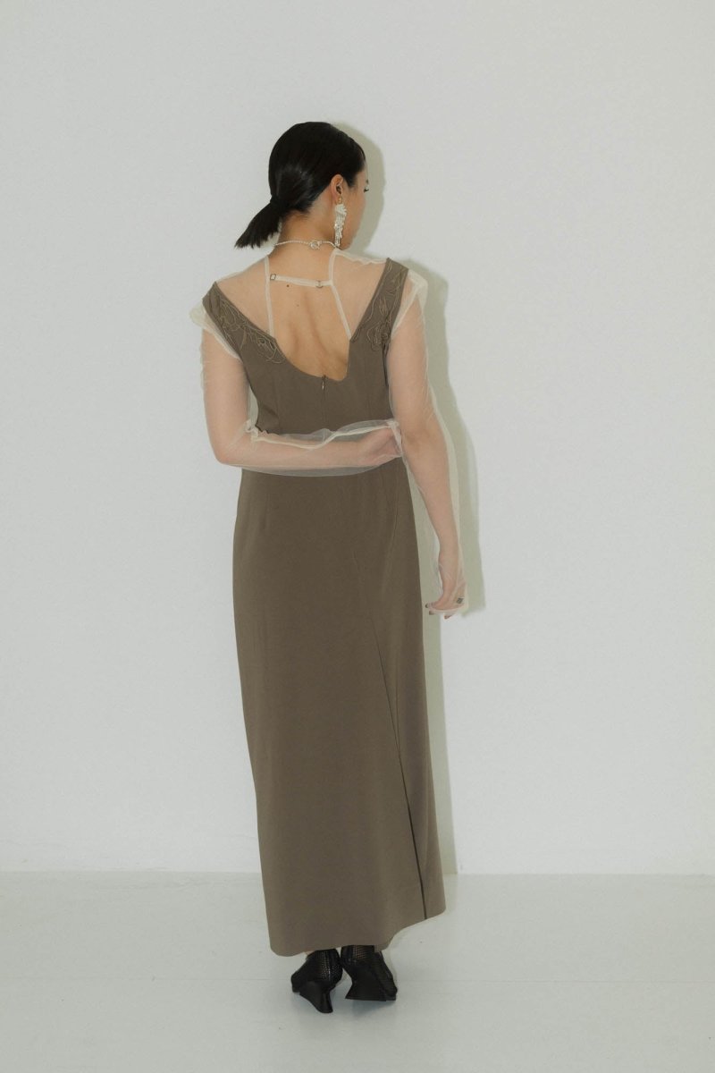 off shoulder design one piece/khaki - KNUTH MARF