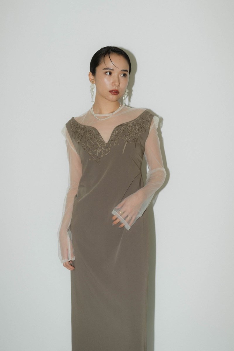 off shoulder design one piece/khaki - KNUTH MARF
