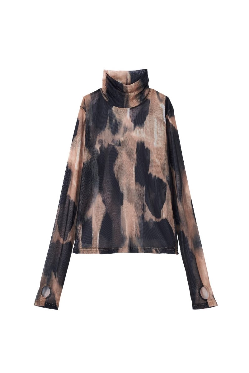 paint sheer high neck tops/4color - KNUTH MARF