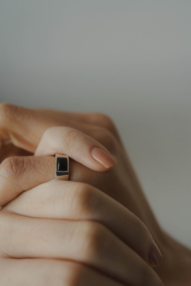 pair stone pinkie ring/silver925 - KNUTH MARF