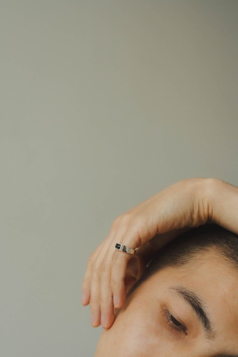 pair stone pinkie ring/silver925 - KNUTH MARF
