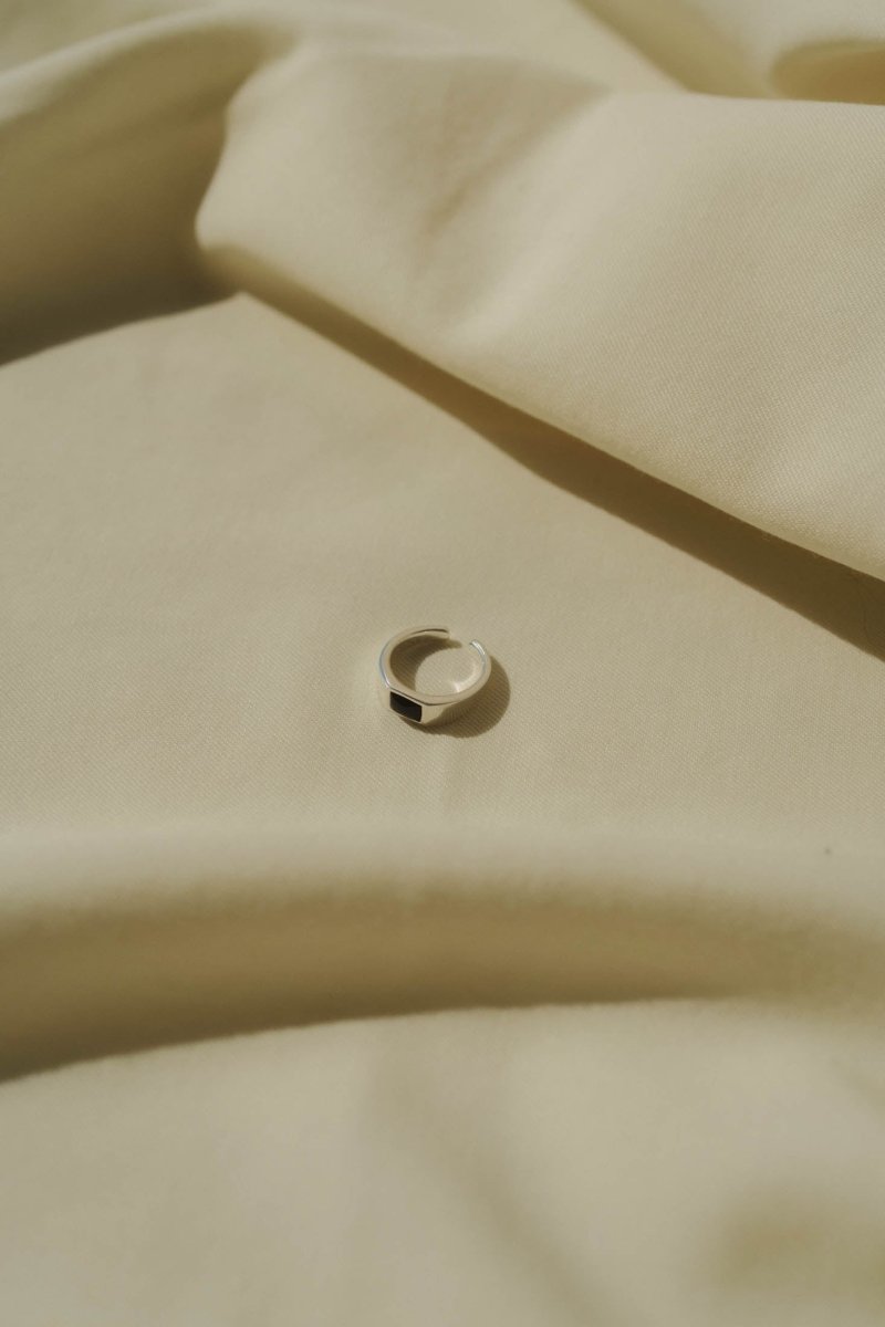 pair stone pinkie ring/silver925 - KNUTH MARF