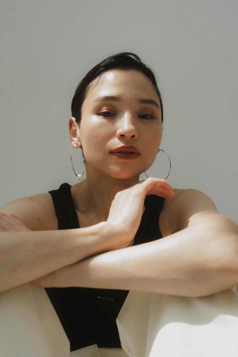 pearl hoop earrings - KNUTH MARF