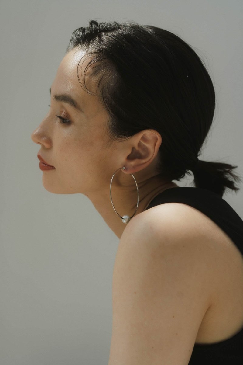 pearl hoop earrings - KNUTH MARF