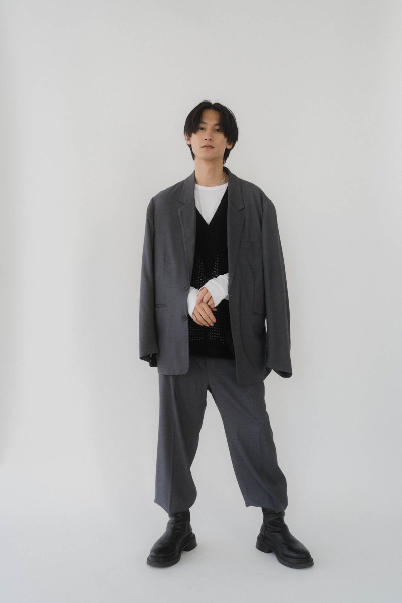 relax tailored jacket(unisex)/darkgray - KNUTH MARF