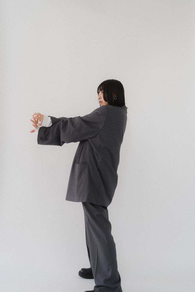 relax tailored jacket(unisex)/darkgray - KNUTH MARF