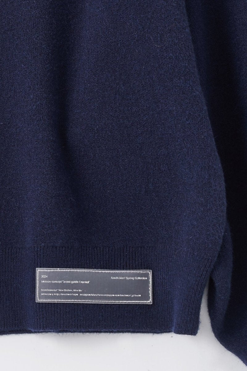 -RESTOCK- silicon label crew neck knit(unisex)/navy(M) , Pink(S,M) , greem(M) - KNUTH MARF