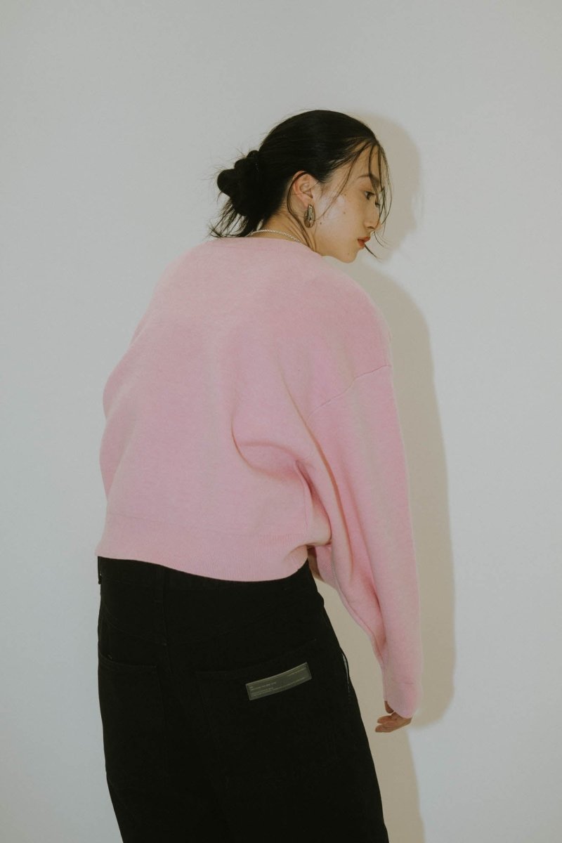 -RESTOCK- silicon label crew neck knit(unisex)/navy(M) , Pink(S,M) , greem(M) - KNUTH MARF