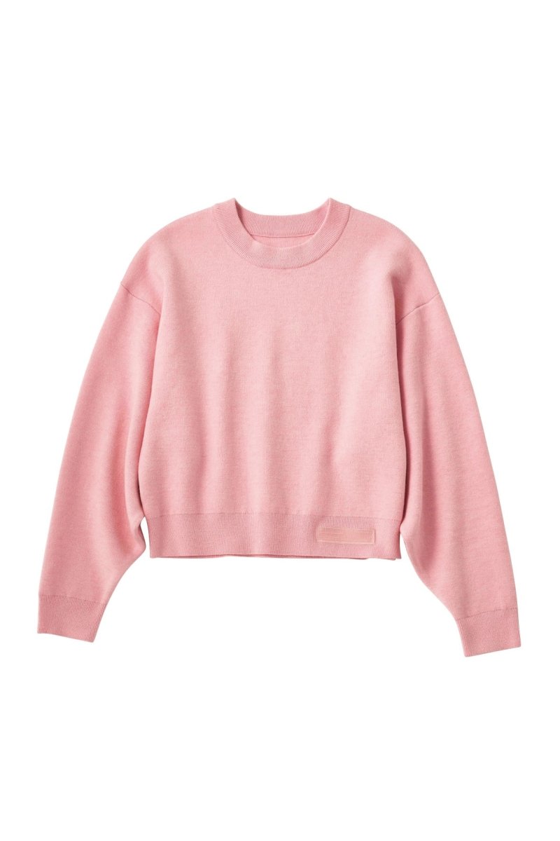 -RESTOCK- silicon label crew neck knit(unisex)/navy(M) , Pink(S,M) , greem(M) - KNUTH MARF