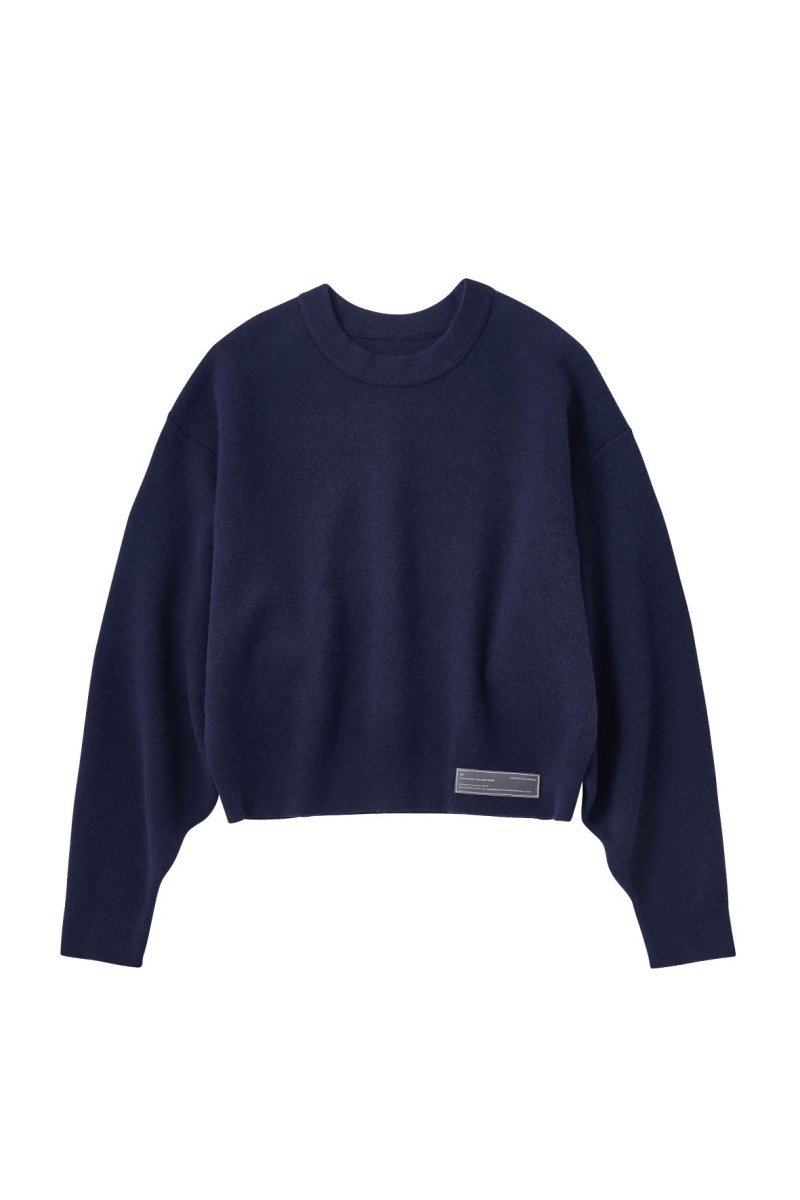 -RESTOCK- silicon label crew neck knit(unisex)/navy(M) , Pink(S,M) , greem(M) - KNUTH MARF