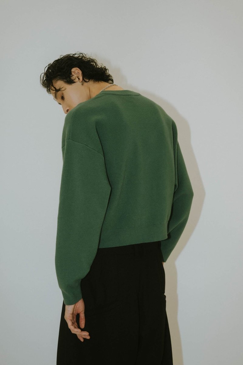 -RESTOCK- silicon label crew neck knit(unisex)/navy(M) , Pink(S,M) , greem(M) - KNUTH MARF