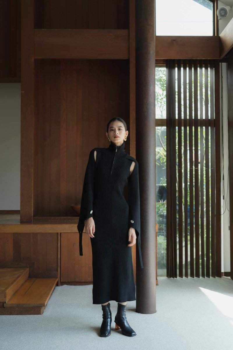rib knit one piece/2color - KNUTH MARF