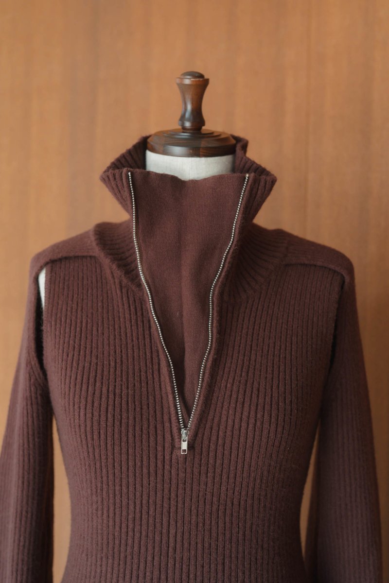 rib knit one piece/2color - KNUTH MARF
