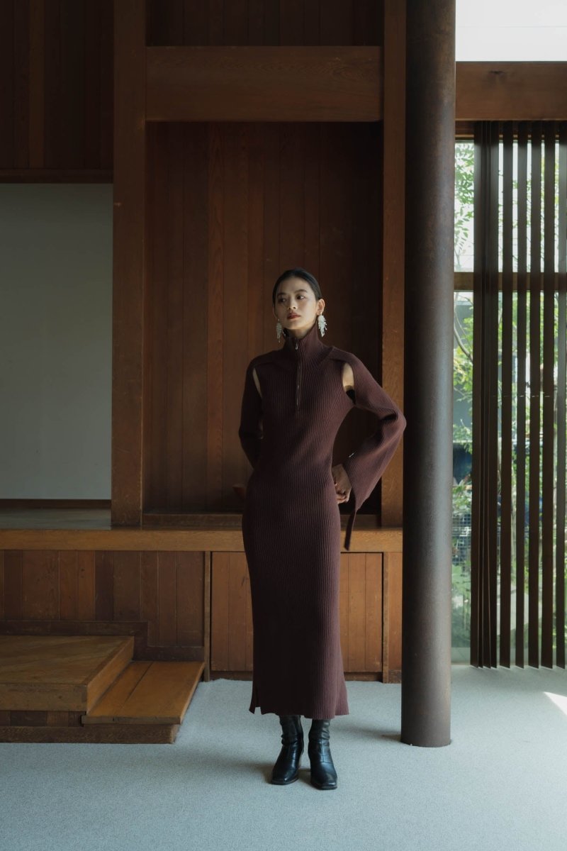 rib knit one piece/2color - KNUTH MARF