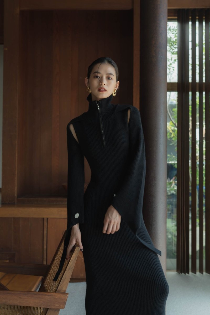 rib knit one piece/2color - KNUTH MARF