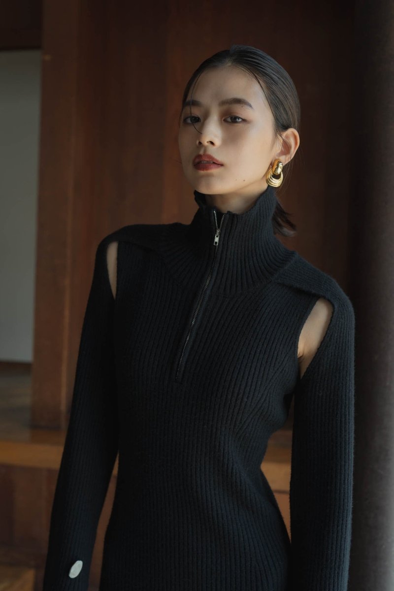 rib knit one piece/2color - KNUTH MARF