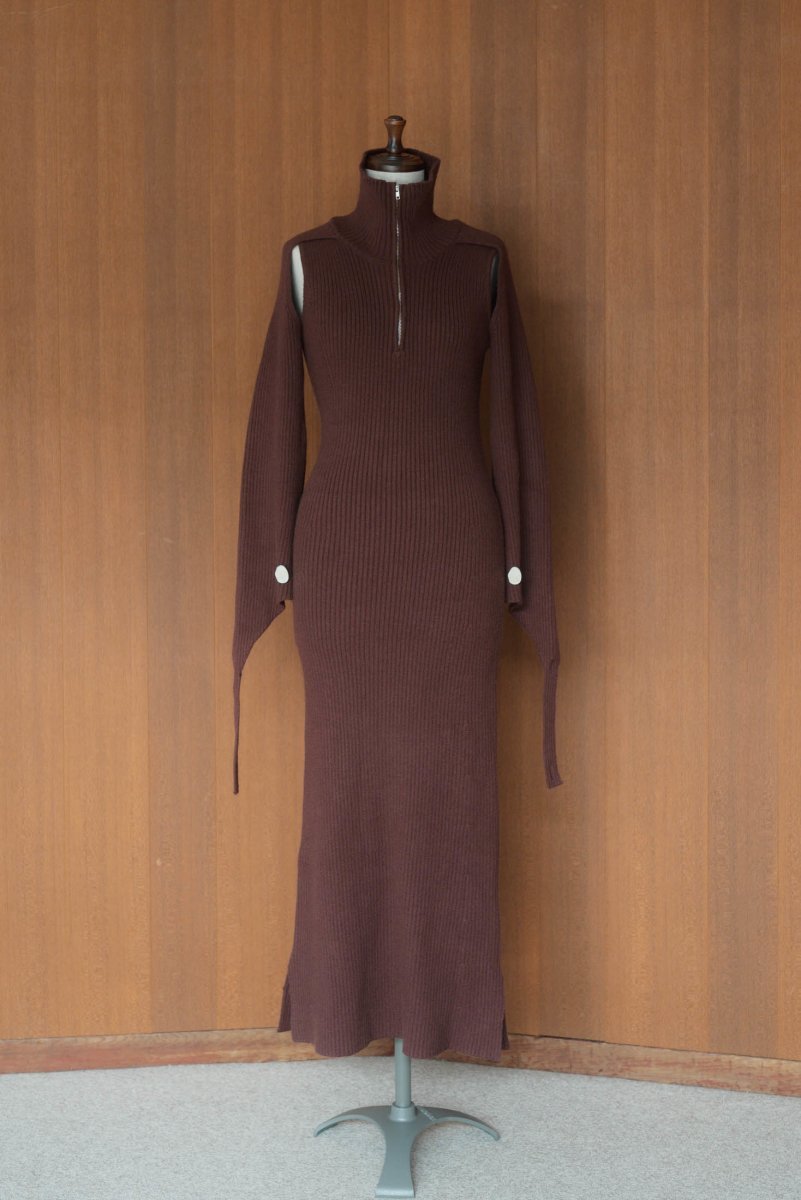 rib knit one piece/2color - KNUTH MARF