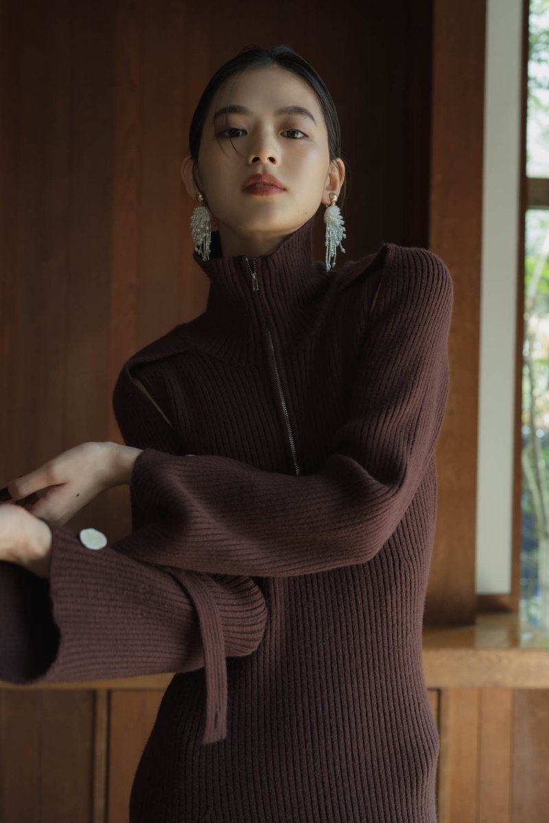 rib knit one piece/2color - KNUTH MARF
