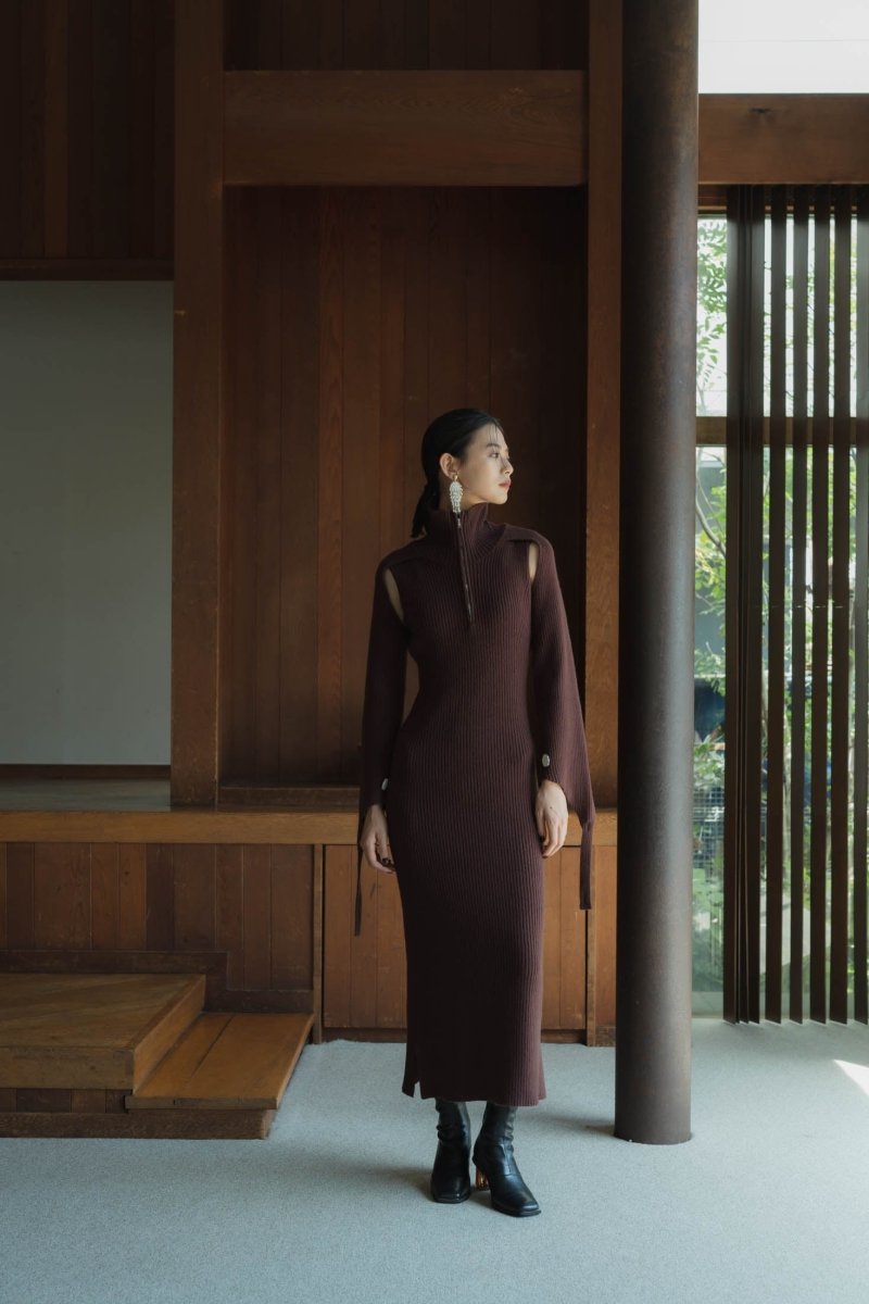 rib knit one piece/2color - KNUTH MARF