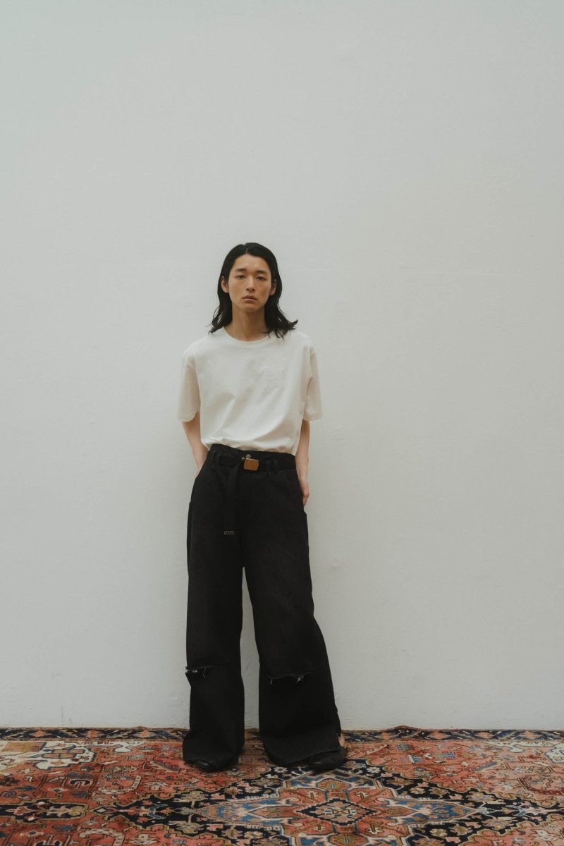 ripped buggy denim pants/2color - KNUTH MARF