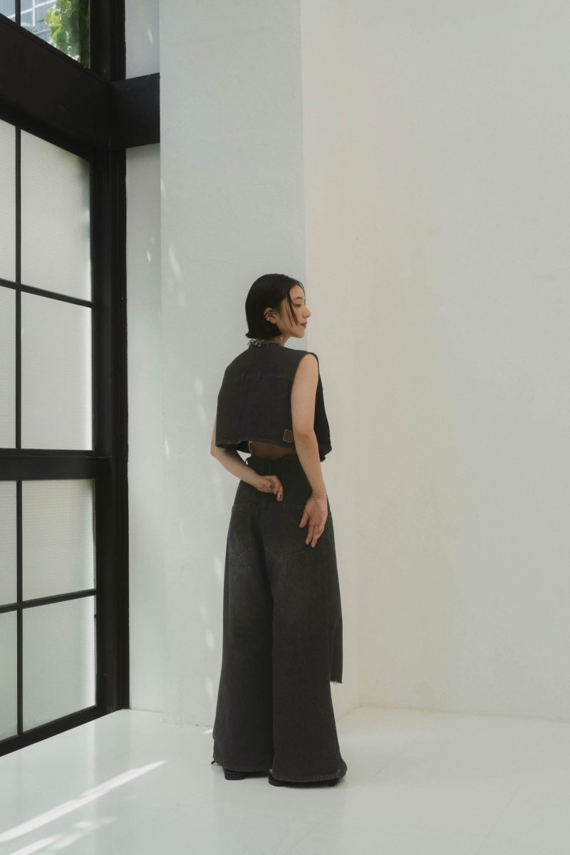 ripped buggy denim pants/2color - KNUTH MARF