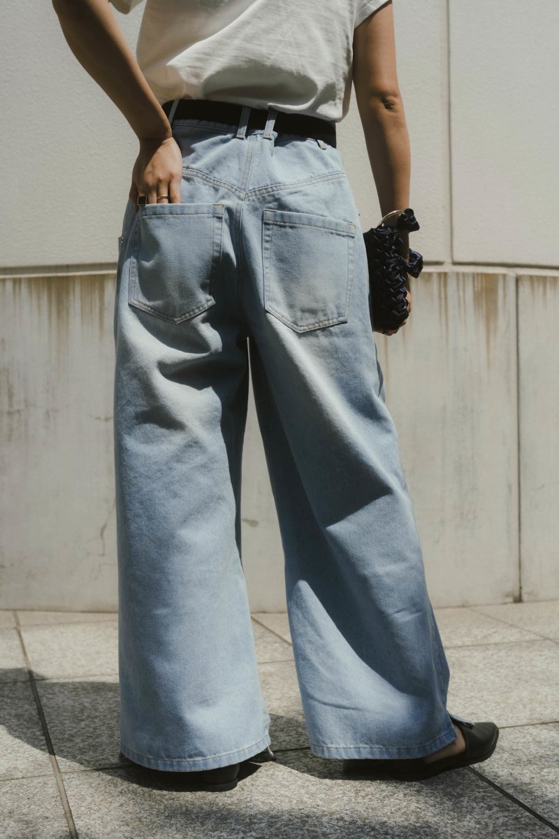 ripped buggy denim pants/2color - KNUTH MARF