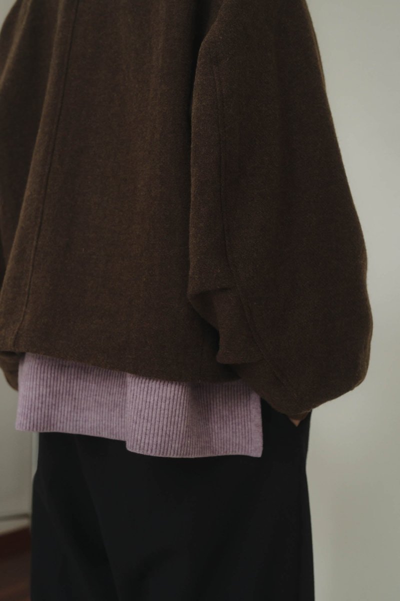 round sleeve flight jacket(unisex)/mixbrown - KNUTH MARF