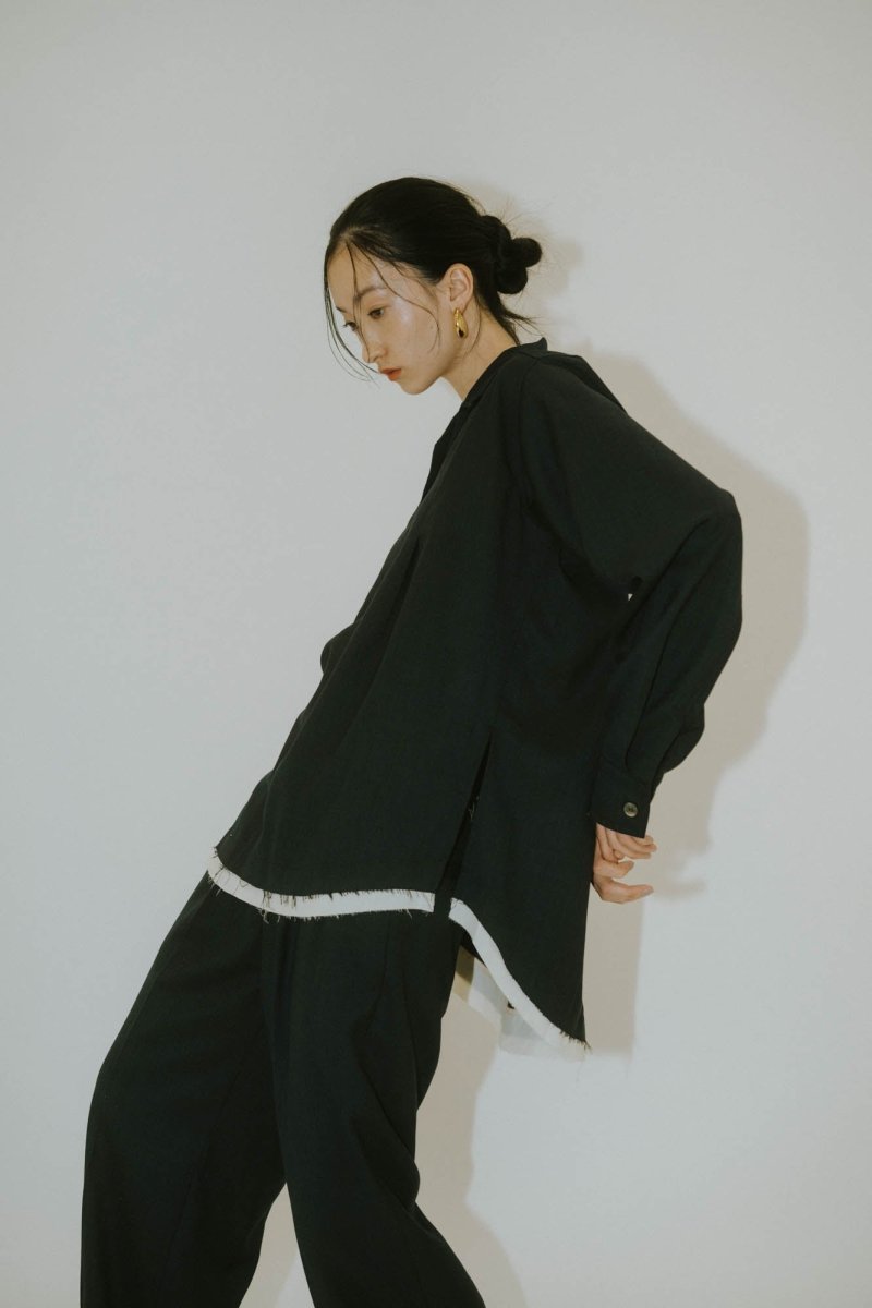 row edge over shirt(unisex)/2color - KNUTH MARF