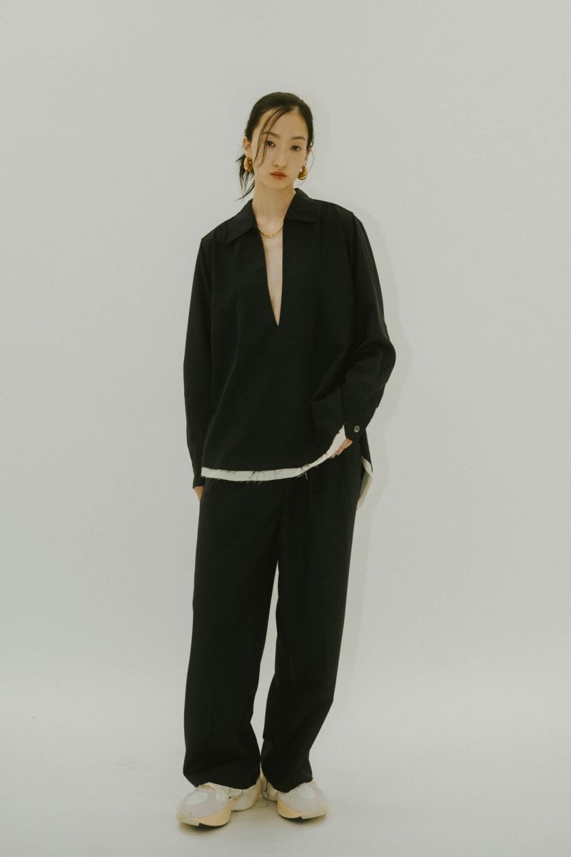row edge over shirt(unisex)/2color - KNUTH MARF
