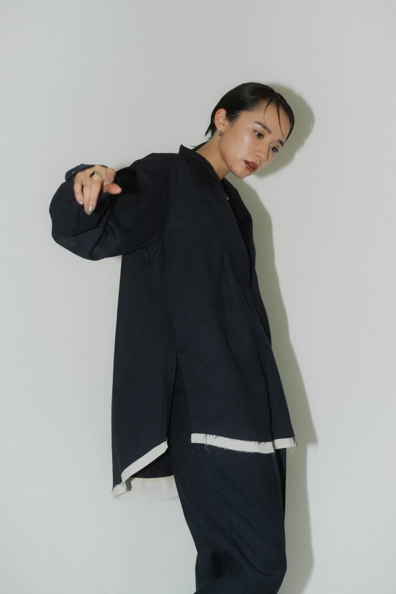 row edge over shirt(unisex)/2color - KNUTH MARF