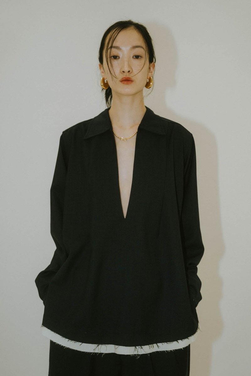 row edge over shirt(unisex)/2color - KNUTH MARF