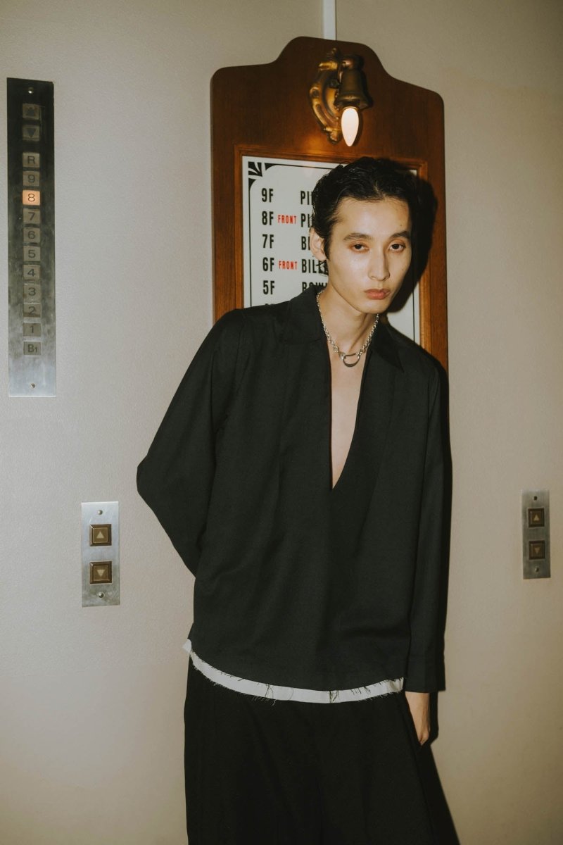 row edge over shirt(unisex)/2color - KNUTH MARF
