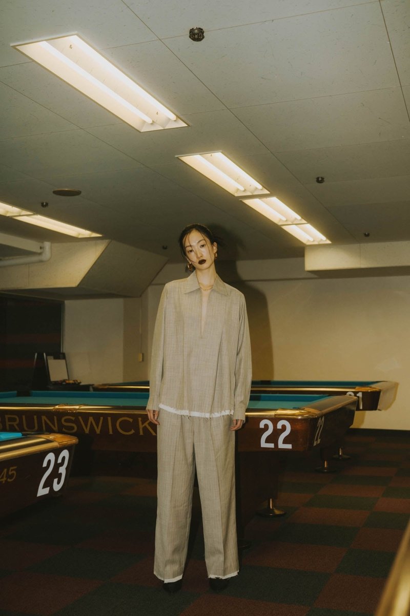 row edge over shirt(unisex)/2color - KNUTH MARF