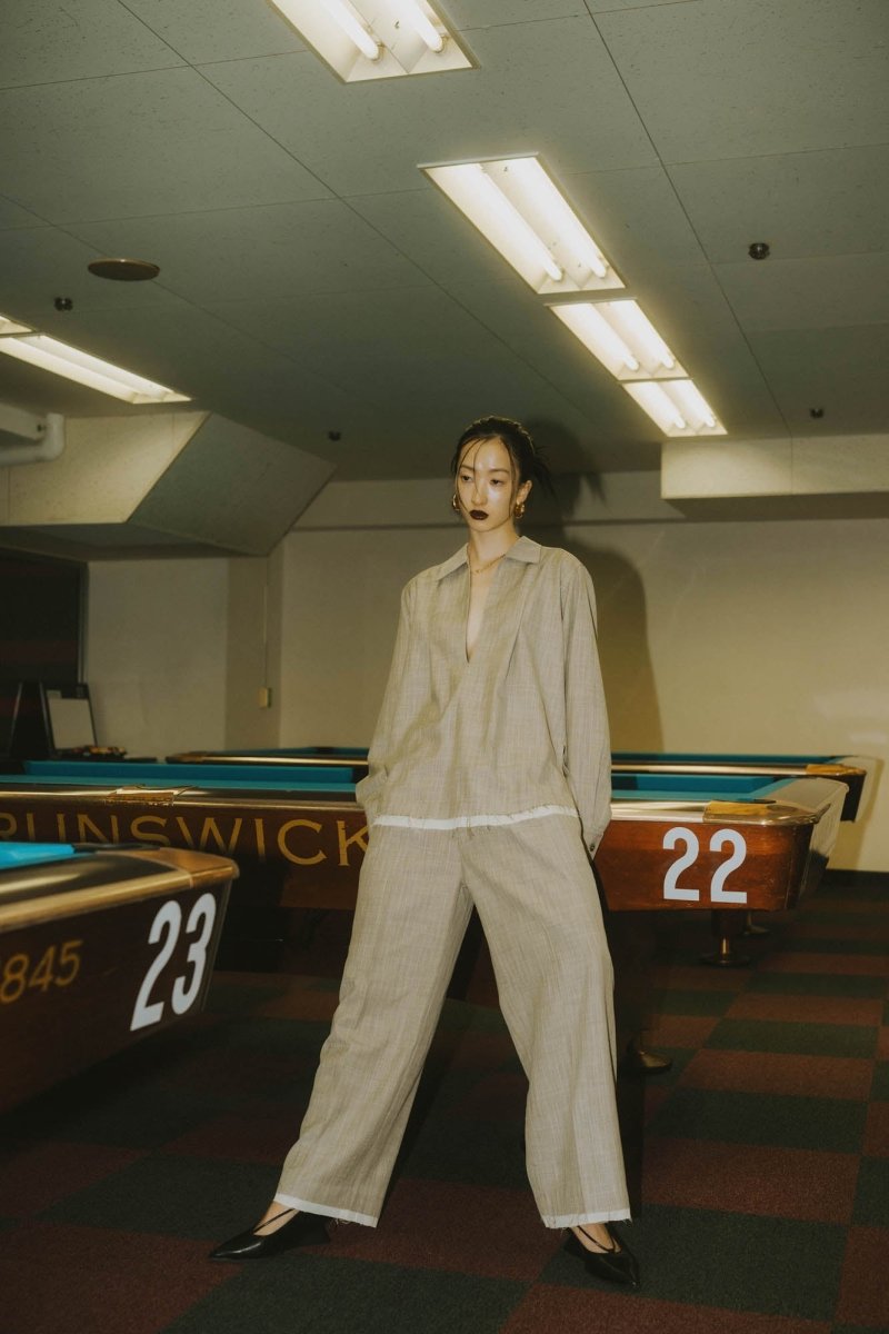 row edge pants(unisex)/2color - KNUTH MARF