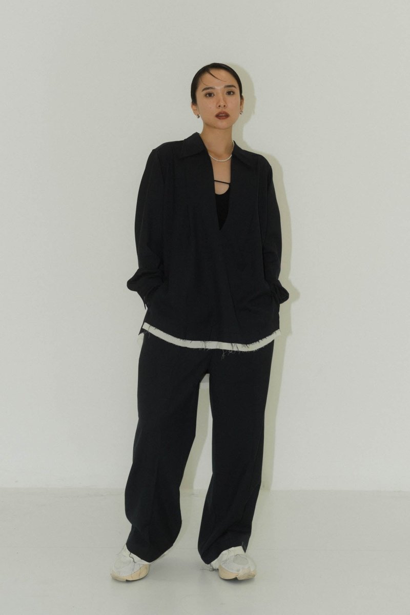 row edge pants(unisex)/2color - KNUTH MARF
