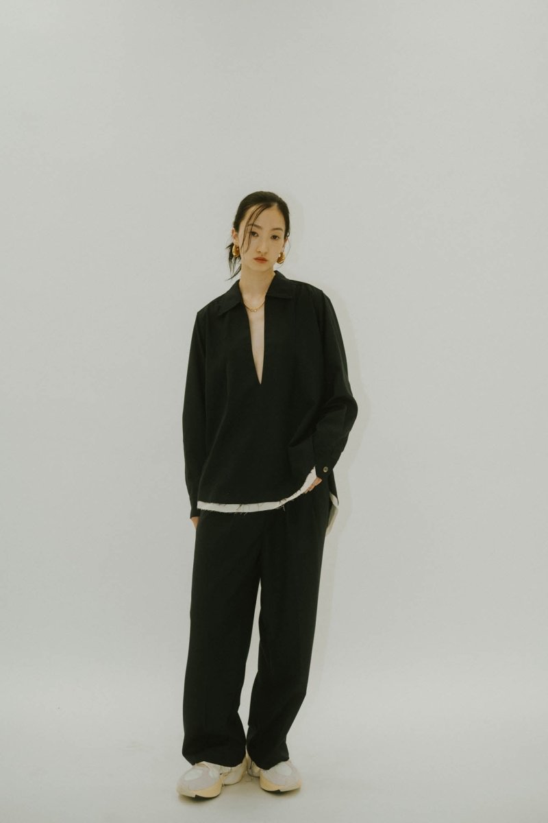 row edge pants(unisex)/2color - KNUTH MARF