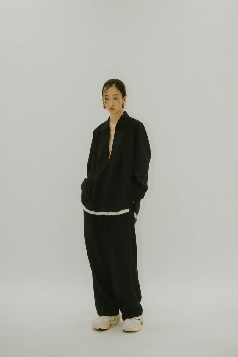 row edge pants(unisex)/2color - KNUTH MARF